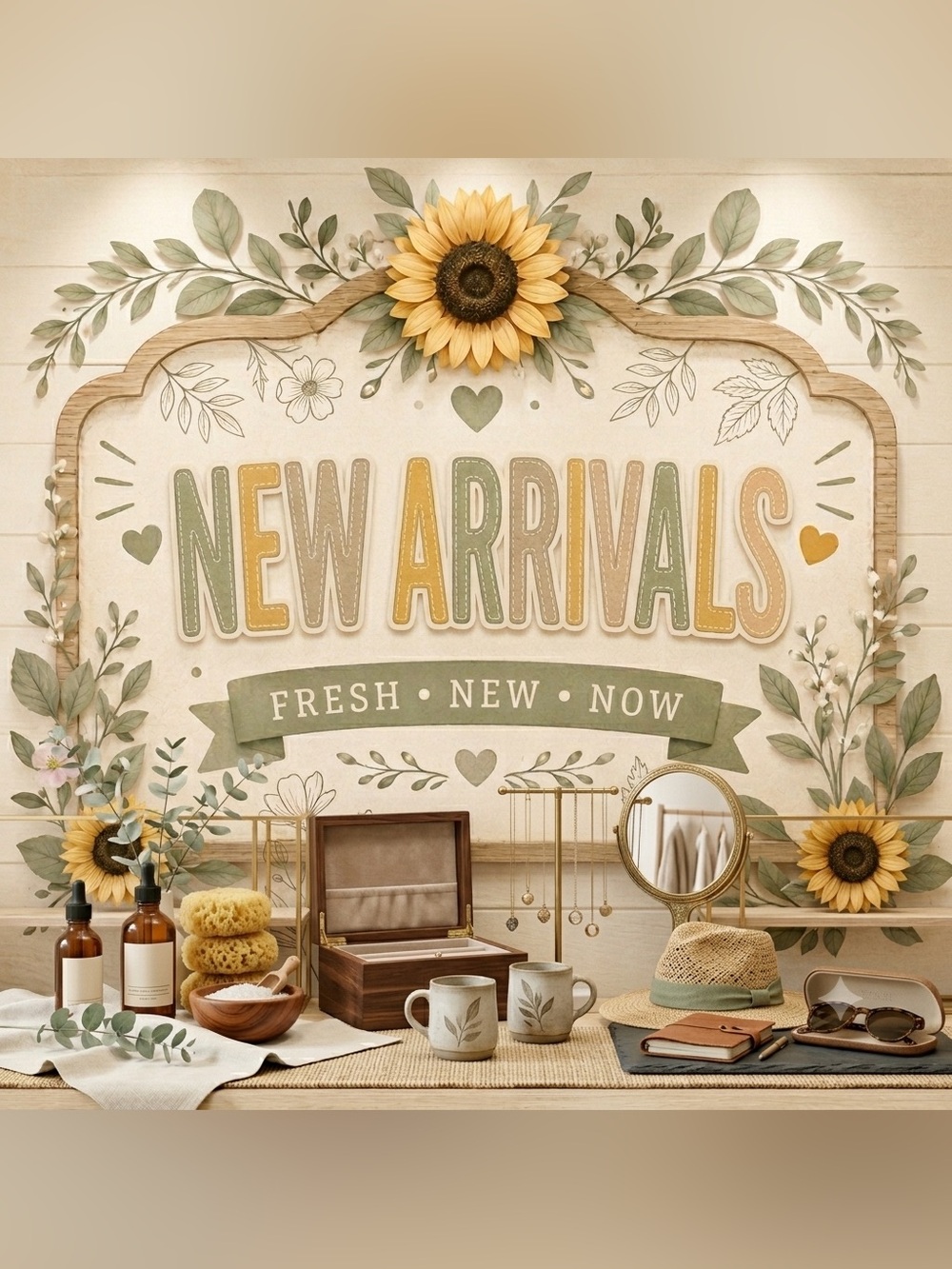 New arrivals closet sign